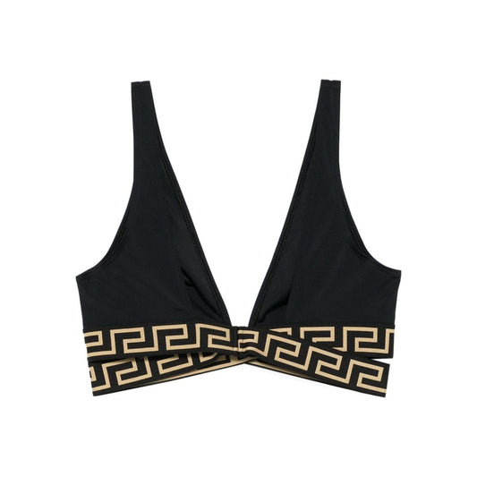 Versace greca print bikini top Beachwear & underwear Versace Black