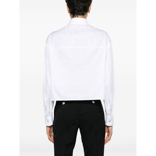 Versace Baroque jacquard crop shirt Shirts Versace Black
