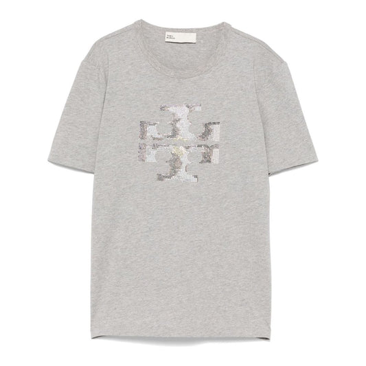 Tory Burch T-shirts and Polos Grey Topwear Tory Burch Gray