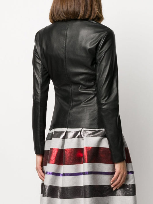 Emporio Armani zipped biker jacket Jackets Emporio Armani Light Gray