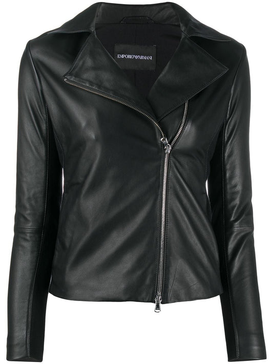 Emporio Armani zipped biker jacket Jackets Emporio Armani Dark Slate Gray
