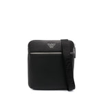 Emporio Armani ASV regenerated Saffiano leather flat shoulder bag with eagle plate Y4M185Y138E81072-P25