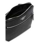 Emporio Armani ASV regenerated Saffiano leather flat shoulder bag with eagle plate Y4M185Y138E81072-P25