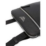 Emporio Armani ASV regenerated Saffiano leather flat shoulder bag with eagle plate Y4M185Y138E81072-P25