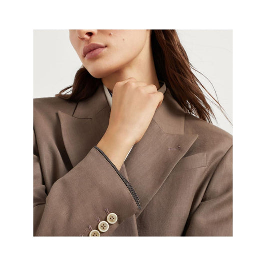Brunello Cucinelli Jackets Brown Jackets Brunello Cucinelli Dim Gray