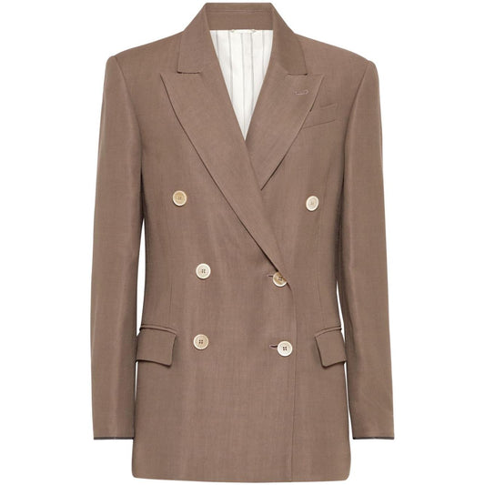 Brunello Cucinelli Jackets Brown Jackets Brunello Cucinelli Dim Gray
