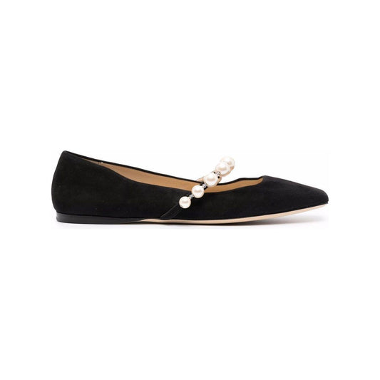Jimmy Choo Square Toe Ballet Flats Ade Flat Shoes Jimmy Choo Black
