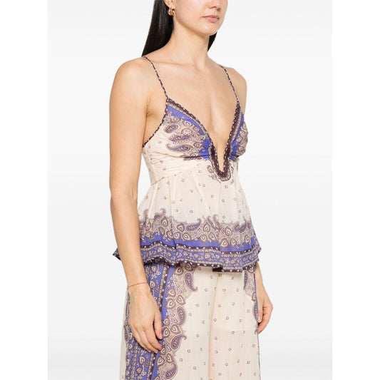 Zimmermann Top Purple Topwear Zimmermann Antique White
