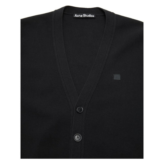 Acne cardigan with appliqué Topwear Acne Black