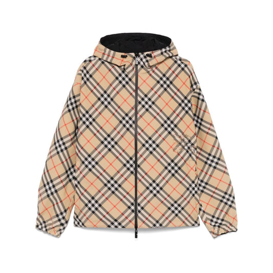 Burberry check pattern reversible jacket Jackets Burberry Rosy Brown
