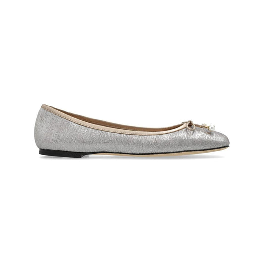Jimmy Choo Elme Flat with Pearl embellishment Flat Shoes Jimmy Choo Gray