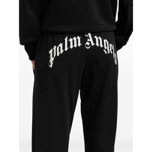 Palm Angels curved logo track pants Trousers Palm Angels White Smoke