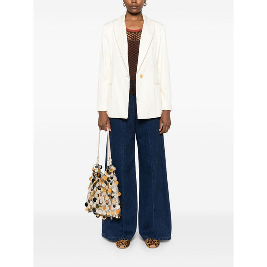 Forte Forte cotton blazer Jackets Forte Forte White Smoke
