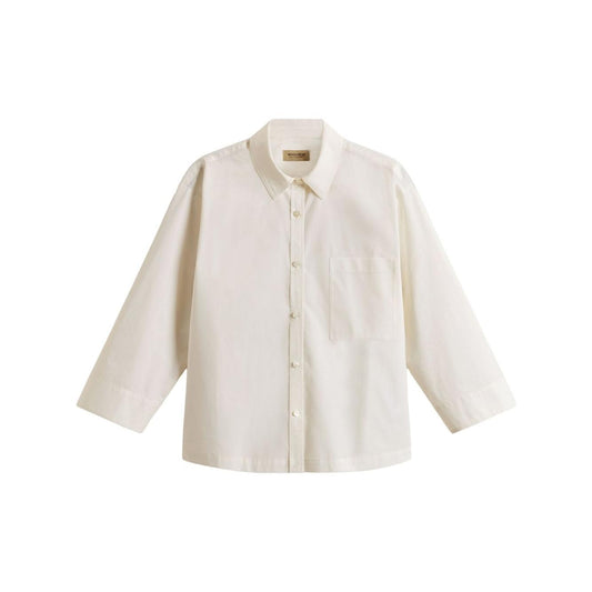 Woolrich Pure cotton poplin shirt Shirts Woolrich Light Gray