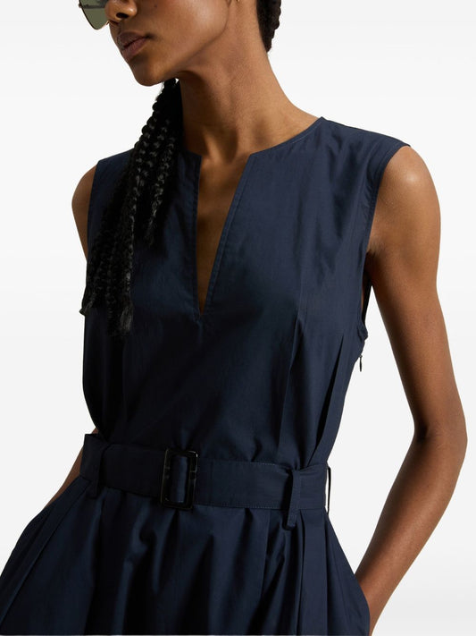 Woolrich Sleeveless dress in pure cotton poplin Dresses Woolrich Black