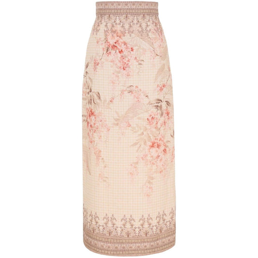 Zimmermann Illuminate Pencil Midi Skirt Skirts Zimmermann Wheat