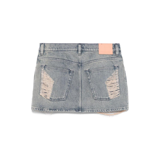 Acne Studios Macaria distressed denim miniskirt Skirts Acne Studios Dark Gray