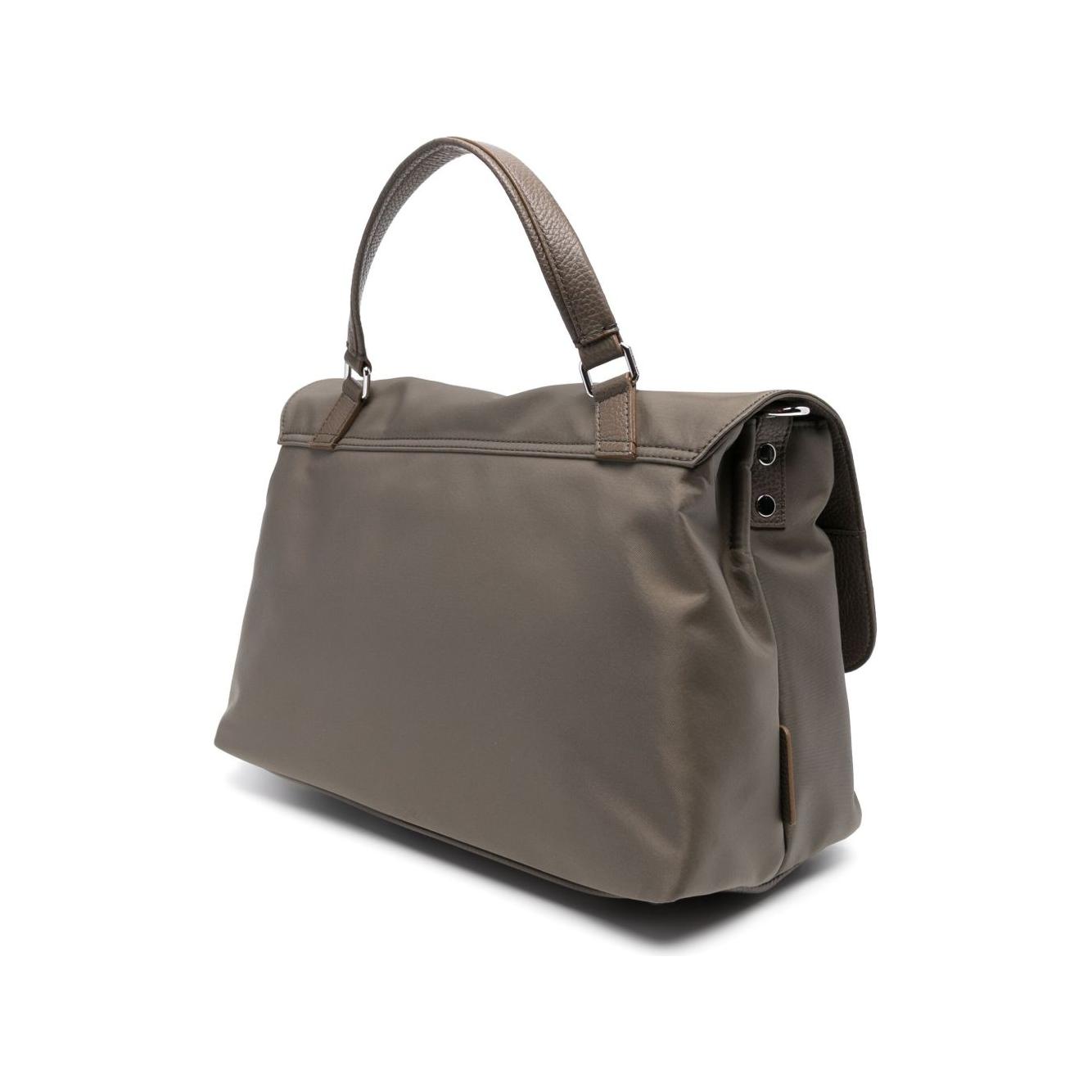 Front view with bag zipped and handles upright.