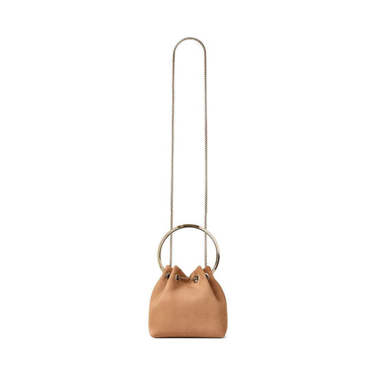 Jimmy Choo Toffee Suede Bag With Pearl Closure BONBONIASTOFFEE/LIGHTGOLD-AI25
