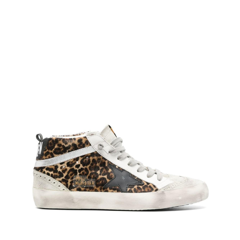 Golden Goose Mid Star Leo ponyskin shoe with star and comma GWF00122F00376681933-AI25