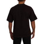 Dolce & Gabbana Elegant Burgundy L'Amore Crew Neck Tee Dolce & Gabbana Black