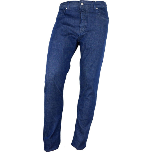 Aquascutum Dark Blue Cotton Men Jeans Aquascutum Dark Slate Gray