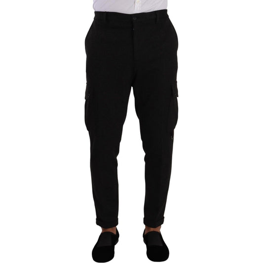 Dolce & Gabbana Sleek Skinny Cargo Pants in Timeless Black Dolce & Gabbana Black
