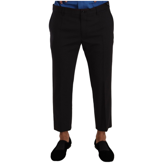 Dolce & Gabbana Gray Bordeaux Wool Trouser Dress Pants