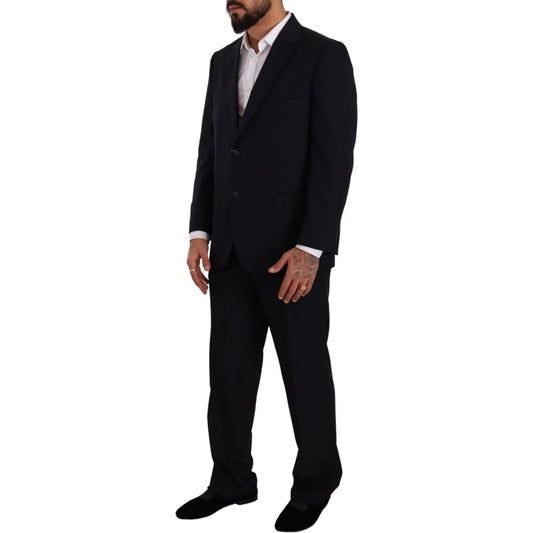 Domenico Tagliente Elegant Black Two-Piece Suit Ensemble Domenico Tagliente Black