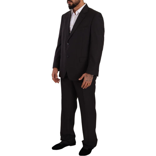 Domenico Tagliente Elegant Grey Two-Piece Suit for Men Domenico Tagliente Black