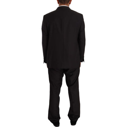 Domenico Tagliente Gray Polyester Single Breasted Formal Suit