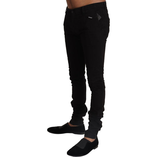 Dolce & Gabbana Elegant Slim Fit Skinny Pants for Men Dolce & Gabbana Black