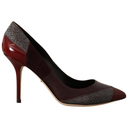 Dolce & Gabbana Multicolor Exotic Leather Heels Pumps Dolce & Gabbana Black