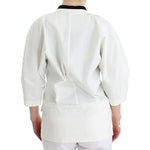 Andrea Pompilio White Cotton Blend Oversized Blazer Jacket SIG12655-3