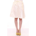 Licia Florio Elegant White Tie-Waist Skirt Licia Florio Misty Rose