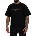 Dolce & Gabbana Black Logo Cotton Crewneck T-shirt TSH83101- 44