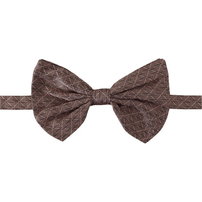Dolce & Gabbana Gray Fantasy Print Adjustable Neck Papillon Bow Tie