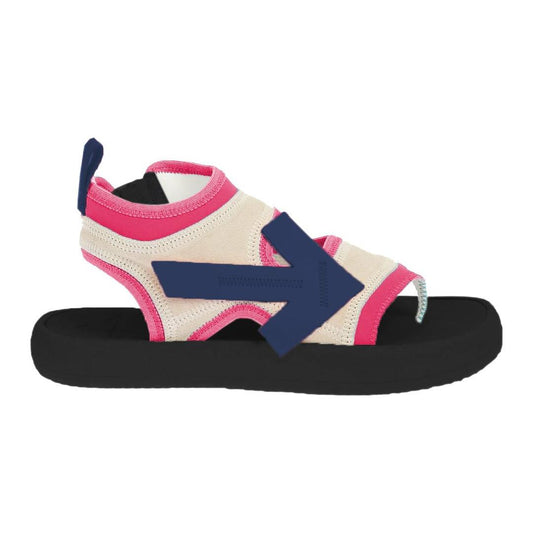 Off-White Fuchsia Neoprene Suede Sandals Off-White Dark Slate Gray