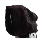 Dolce & Gabbana Exclusive Purple Weasel Fur Hooded Scarf Hood Scarf Dolce & Gabbana Black