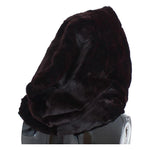 Dolce & Gabbana Exclusive Purple Weasel Fur Hooded Scarf Hood Scarf Dolce & Gabbana Black