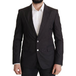 Dolce & Gabbana Elegant Taormina Black Cotton Blazer Dolce & Gabbana Black