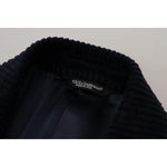 Dolce & Gabbana Elegant Black Cotton Long Cardigan Jacket Dolce & Gabbana Black