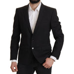 Dolce & Gabbana Elegant Slim Fit Black Blazer Jacket Dolce & Gabbana Black