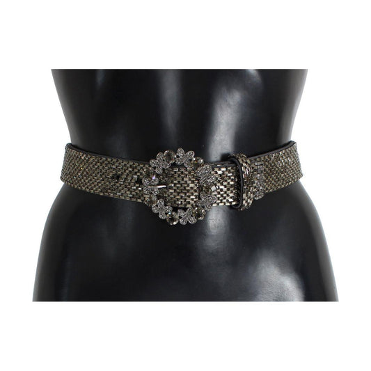 Dolce & Gabbana Crystal Buckle Sequined Waist Belt