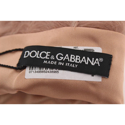 Dolce & Gabbana Beige Suede Xiangao Fur Elbow Gloves
