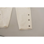 Dolce & Gabbana White High Waist Tapered Women Cotton Pants PAN73104- 38