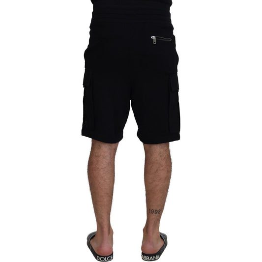 Dolce & Gabbana Elevate Your Summer: Classic Black Bermuda Shorts Shorts Dolce & Gabbana Rosy Brown