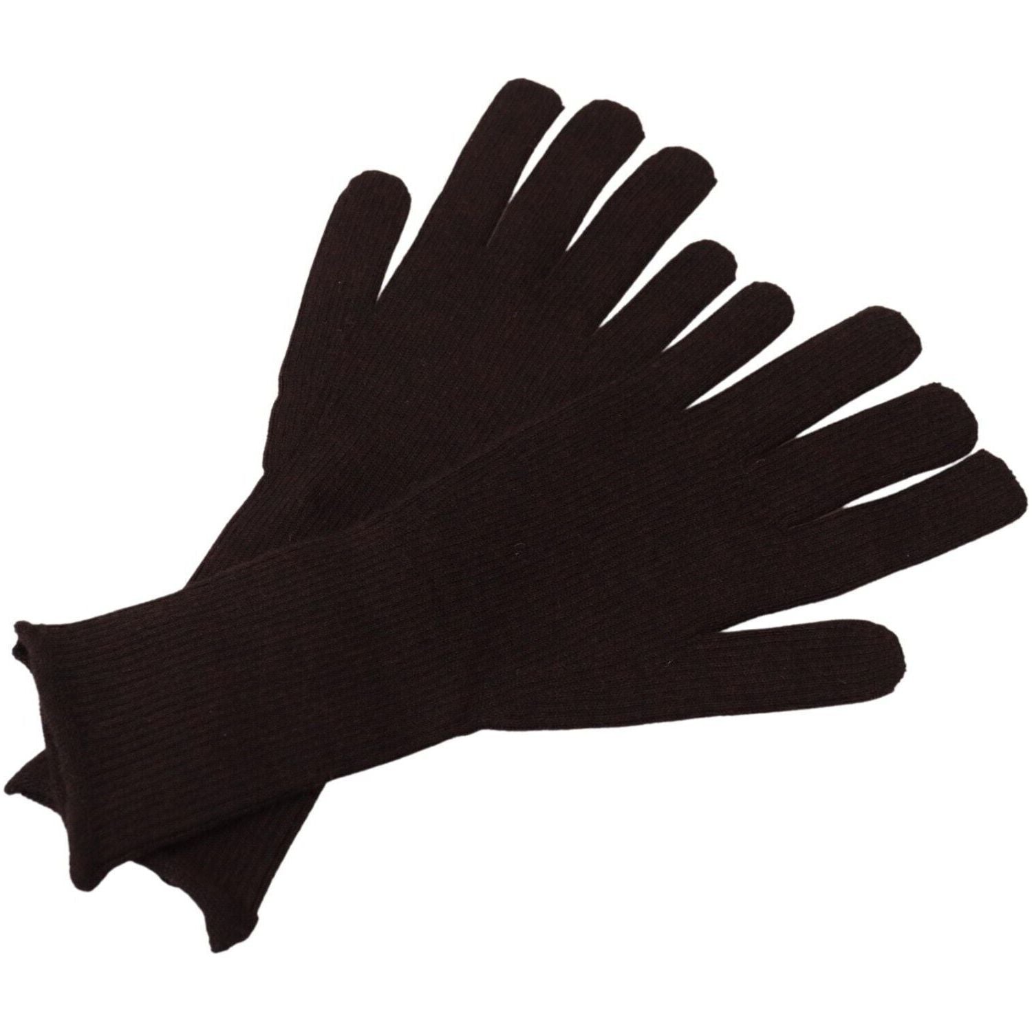 Dolce & Gabbana Brown Cashmere Silk Hands Mitten Mens Gloves