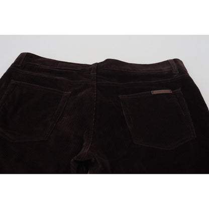 Dolce & Gabbana Brown Corduroy Men Casual Trouser Pants