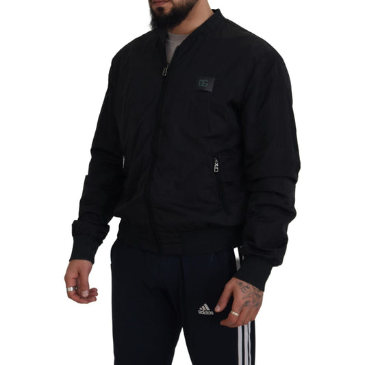 Dolce & Gabbana Elegant Black Bomber Jacket Dolce & Gabbana Black